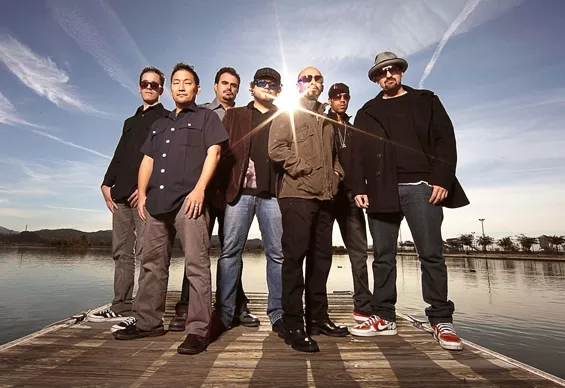 DANCE FEVER : On Dec. 3, world beat, Latin, dance powerhouse Ozomatli returns to SLO Brew. - PHOTO COURTESY OF OZOMATLI