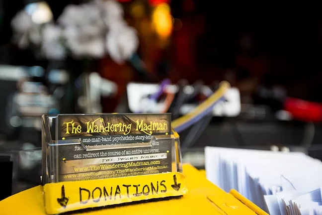 DOLLA DOLLA BILL Y’ALL: The majority of Jeffrey’s income derives from donations made off shows. Recently, he donated 50 percent of his income to local animal shelters in Florida. - PHOTO BY KAORI FUNAHASHI