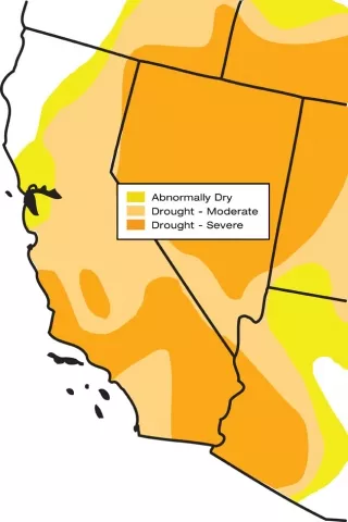 THE CURRENT DROUGHT : All of the Central Coast currently is in a drought, ranging from moderate to severe, as is most of California, according to the Jan. 22 edition of the U.S. Drought Monitor. The monitor is compiled with data from the National Oceanic and Atmospheric Administration (NOAA) and several other federal agencies. For a weekly update, visit www.drought.unl.edu/DM/monitor.html.