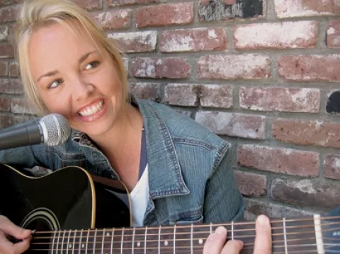SINGER-SONGWRITER SENSATIONS : SLO Town resident Deborah Kirk is one of 20 songwriters who will perform original material at Linnaea's Cafe for the July 1 West Coast Songwriters Showcase. - PHOTO COURTESY OF DEBORAH KIRK