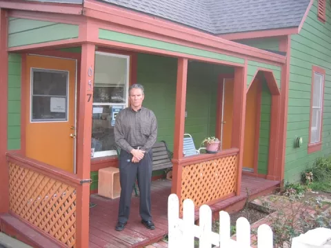 OPENING THE DOOR TO DETOX : Project Amend in San Luis Obispo is ready to become a state-licensed residential treatment center to help people addicted to meth, alcohol, prescription painkillers, or other drugs, with Michael Axelrod (pictured) as a counselor. - PHOTO BY KATHY JOHNSTON