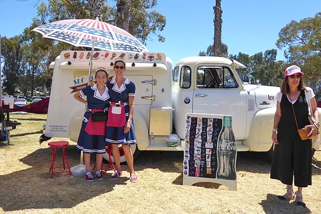 TASTY TREATS: SLO Maid Ice Cream hawks frozen ice cream and yogurt from their vintage truck. - PHOTO BY GLEN STARKEY