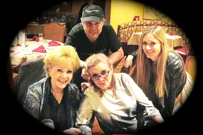 BEHIND THE SCENES: Todd Fisher is pictured here with mom Debbie Reynolds, sister Carrie Fisher, and niece Billie Lourd. Todd’s documentary about his famous family, 'Bright Lights,' debuted on HBO in January. - PHOTO COURTESY OF TODD FISHER