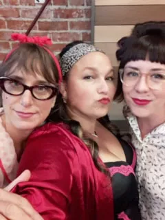 YOUR MAMA... Shawna Hood-Volpa, Cori Ramsay, and Michelle Madgett of the team Your Mom narrowly lost in a sudden death round to the Edwardian Buttholes at the improv battle show on Sept. 2. - PHOTO COURTESY OF CENTRAL COAST COMEDY THEATER