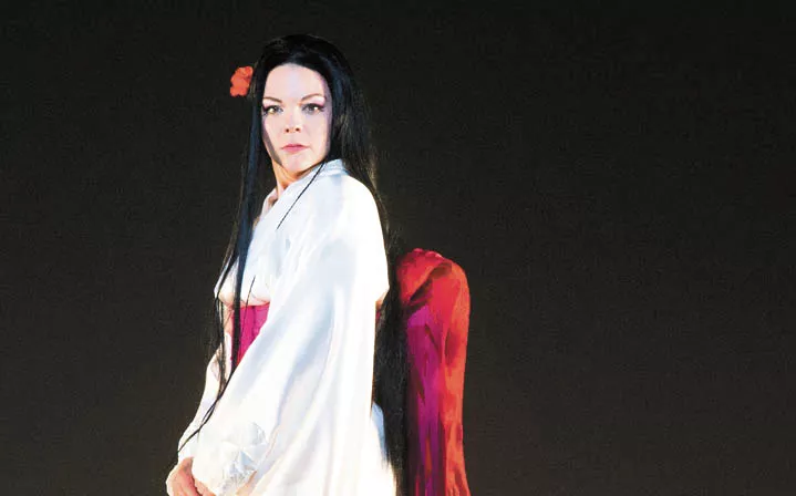 BEING THE BUTTERFLY Opera SLO's production of Giacomo Puccini's Madama Butterfly stars Rena Harms as the title character, a young Japanese girl married off to an early 20th century American naval officer who leaves her behind, pregnant and alone. - PHOTO COURTESY OF TOM BOWLES