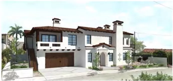 TOO BIG FOR SHELL BEACH? A proposed 3,710-square-foot home and attached 513-square-foot accessory dwelling unit on Ocean Boulevard in Shell Beach would be nearly twice the size of the lot's existing residence. - SCREENSHOT FROM PISMO BEACH CITY COUNCIL STAFF REPORT