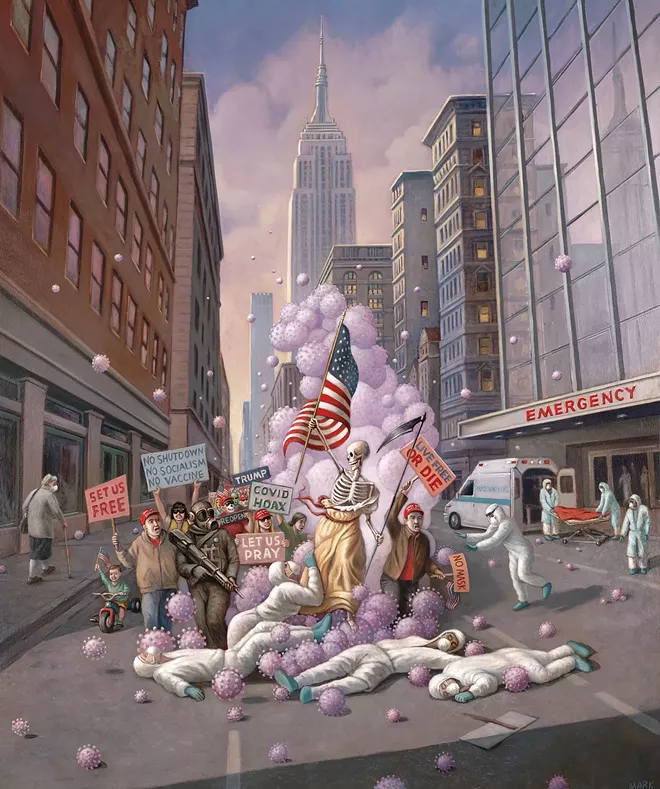 After the pandemic closed his SLOMA exhibit to the public, Mark Bryan painted on - Vimarsana News