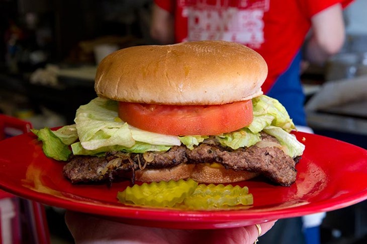Johnnie's Fried onion burger in El Reno.Photo/Shannon Cornman - SHANNON CORNMAN