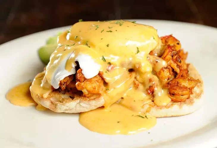 Crawfish benedict at Hillbilly's in Oklahoma City, Tuesday, Dec. 8, 2015. - GARETT FISBECK