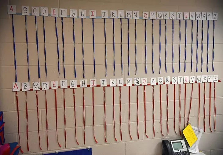 Spanish-English teaching aids. (Mark Hancock)