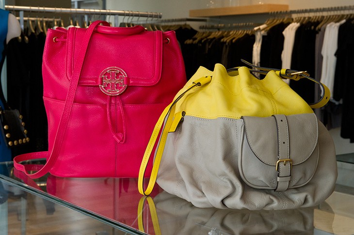 Left, Tory Burch back pack-$475 and right, Marc by Marc back pack-$548, found at CK Company. (Shannon Cornman)