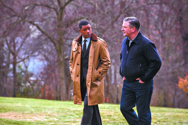 Will Smith, left, and Alec Baldwin star in Columbia Pictures' "Concussion." - MELINDA SUE GORDON