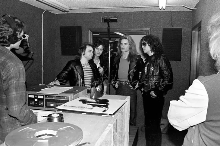Van Halen visits the KATT-FM studio. (Rich Galbraith / Provided)