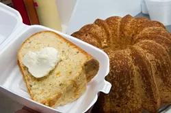 Homemade yam cake from Wings & Things. (Shannon Cornman)