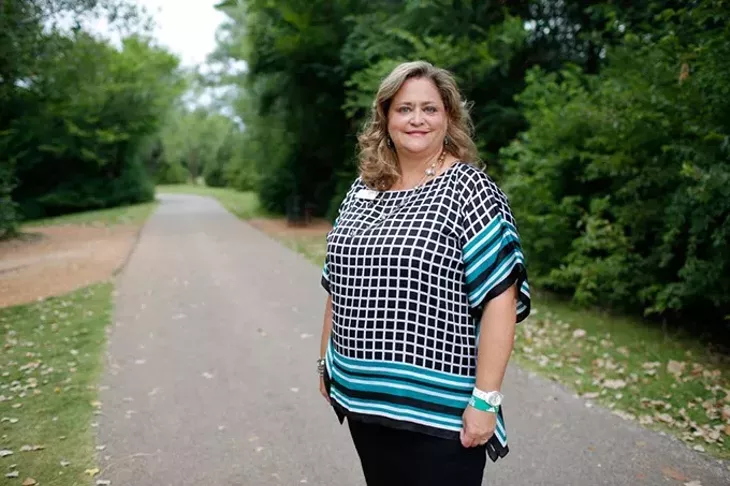 Sally Ray poses for a photo at Dolese Park in Oklahoma City, Monday, Aug. 3, 2015. - GARETT FISBECK