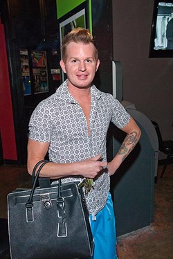 Ryan Alan Wood arrives at The Boom where he will give a performance later for Trashy Thursday. (Mark Hancock)