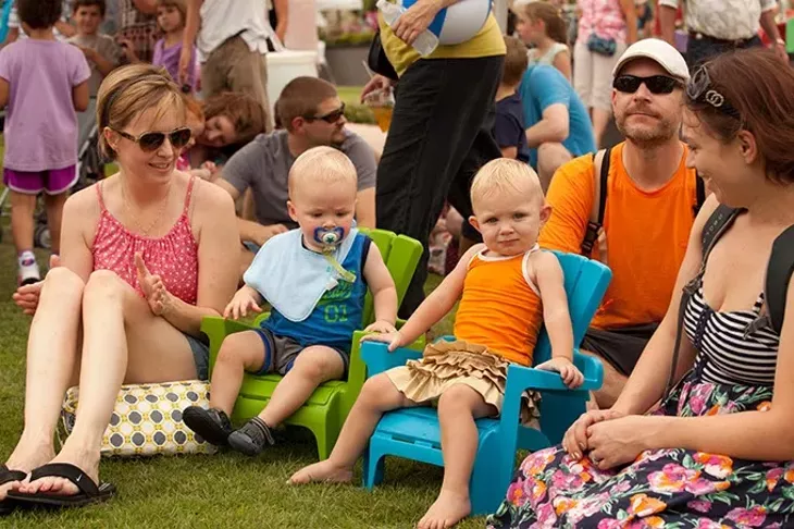 Kids wiggle and sit at last year's Wiggle Out Loud Festival, which is free for every one. - PROVIDED