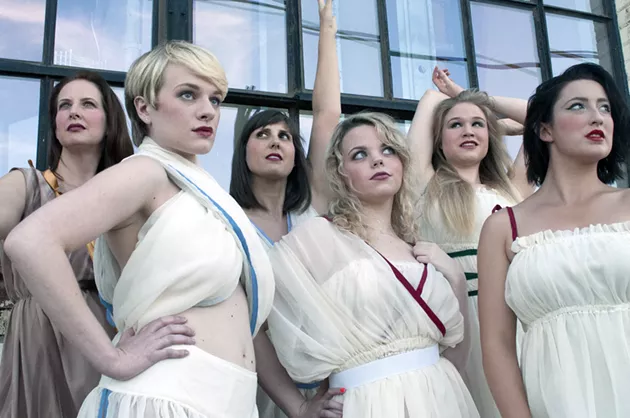 The cast of Reduxion Theatre's Lysistrata (provided by Reduxion Theatre Co.)