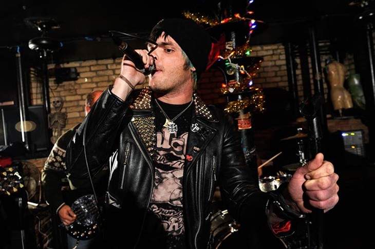 Bran Reese sings "Do What You Want" by Bad Religion during Punk Rock Karaoke at the Drunken Fry in Oklahoma City, Tuesday, Dec. 17, 2014. - GARETT FISBECK