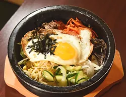 Dol-Sot Bibimbab (beef), at Dong-A Korean Restaurant in Moore, Oklahoma, 1-22-16. (Mark Hancock0