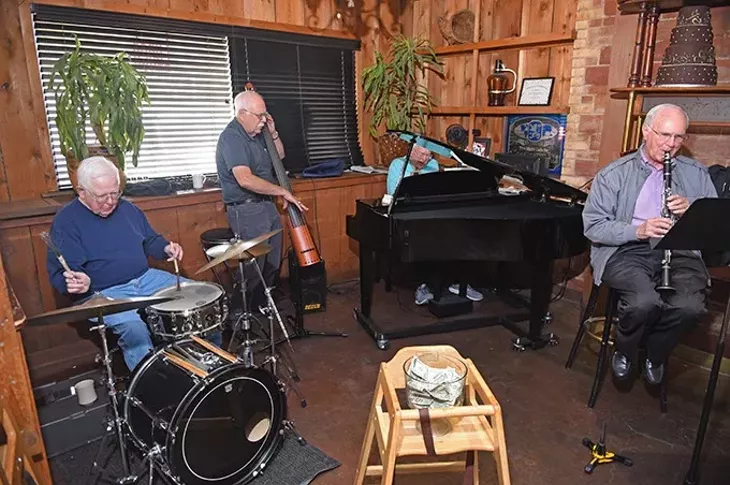 The Silvertops perform Saturday, 10-17-15, at Ingrid's Kitchen, from left, Sid Goodwin, Dave Soukup, Gary Johnson, and Jerry Smith. - MARK HANCOCK