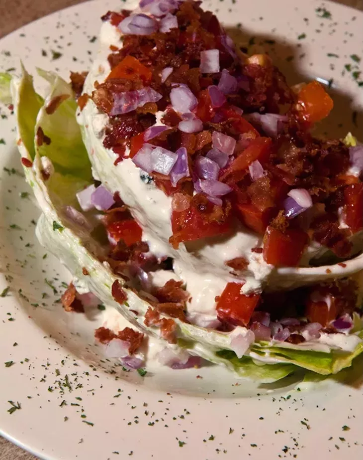 Large wedge salad at Hideaway Pizza, 6616 N. Western. (Mark Hancock)