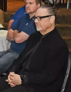 Architect Rand Elliott attending the AIA awards luncheon, 4-10-2015. mh