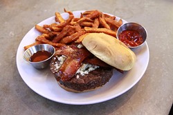 THe Steve McQueen Burger at Urban Johnnie. - KORY B. OSWALD