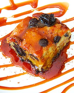 Bread pudding at Saturn Grill