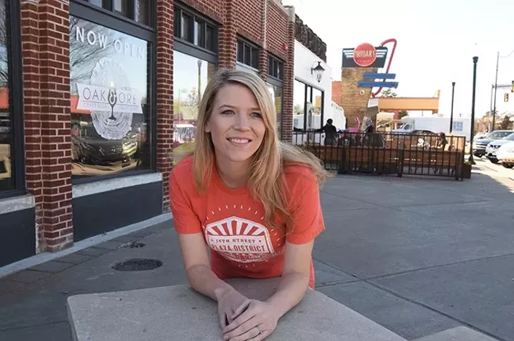 Kristin Vails has a new job, photographed in the Plaza District where she served as director. mh