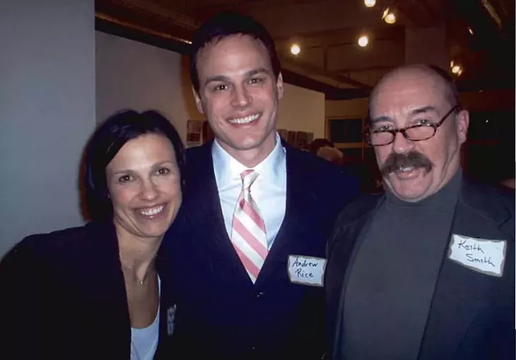 Keith Smith, a lobbyist and LGBT advocate, passed away in 2006. He is pictured with former state senator Andrew Rice and his wife, Apple, in 2006. PROVIDED