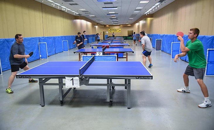 The OKC Table Tennis Club, locatied in Plaza Major at the Crossroads Mall.  mh