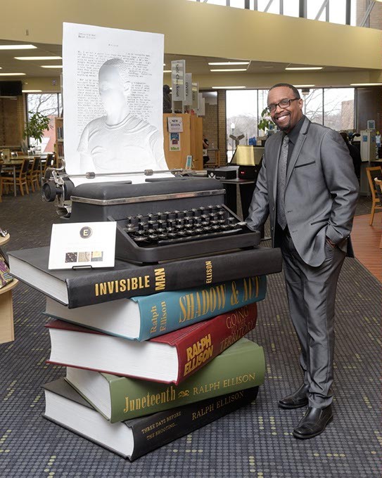 Michael Owens poses for a photo at the Ralph Ellison Library, Monday, Feb. 13, 2017. - GARETT FISBECK