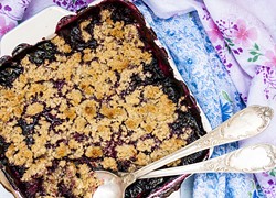 crumble with blueberries strawberries and oat cereal - BIGSTOCK
