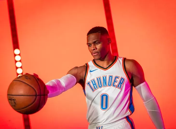 Russell Westbrook signed a five-year, $205 million contract extension in late September, likely cementing the Oklahoma City Thunder’s competitive relevance for the near future. (Zach Beeker / Oklahoma City Thunder / provided)