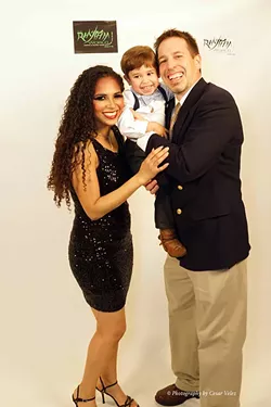 from left Marjan Esáa, her eldest son Victor Miguel Scott and husband Steve Scott | Photo Cesar Velez / provided
