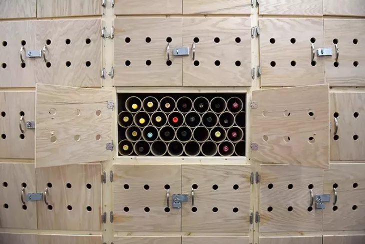 Wine locker at the OKC Cellar, Monday, June 6, 2016. - GARETT FISBECK