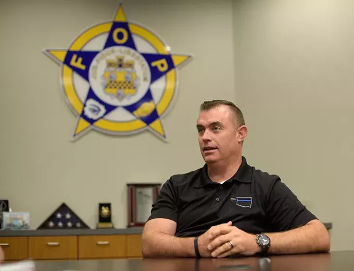 John George, president of the Fraternal Order of the Police, talks about plans to bulk up Oklahoma City's police force, Tuesday, Aug. 1, 2017