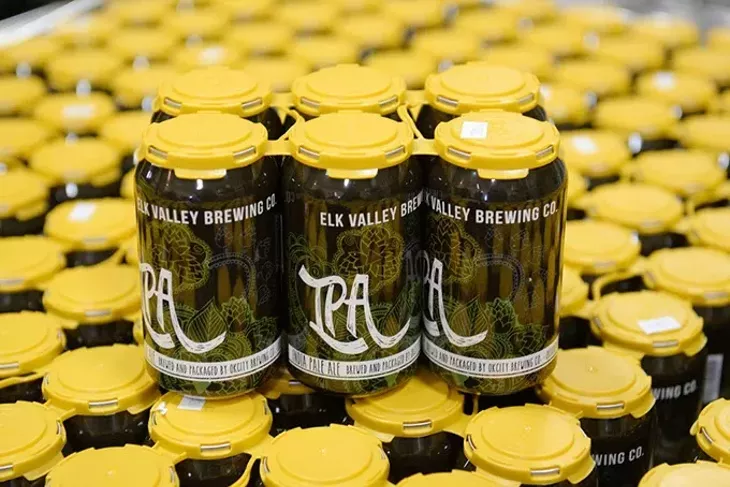 IPA cans at Elk Valley Brewing Company, Thursday, Dec. 8, 2016. - GARETT FISBECK