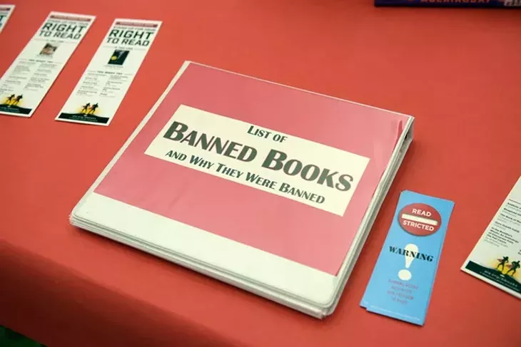 Annually, the Oklahoma City Community College library features a display with information about banned or challenged books during the national Banned Books Week. (Garett Fisbeck)