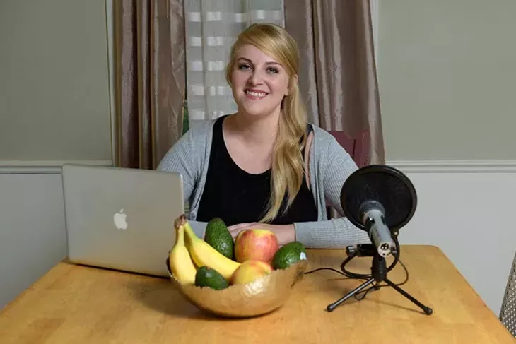 Malory Craft, host of the Over Easy Podcast, poses for a photo at her home, Tuesday, Oct. 25, 2016. - GARETT FISBECK