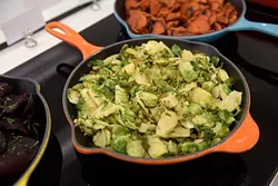 Roasted brussel sprouts at Provision Kitchen, Wednesday, Jan. 11, 2017. - GARETT FISBECK