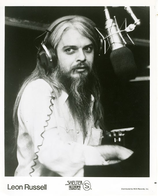 Oklahoma Museum of Popular Culture, or - OKPOP, has numerous Leon Russell photos and - memorabilia items in its collections, including this - late-&#146;60s-to-mid&#146;70s Shelter Records-era publicity still from MCA Records. | Photo Oklahoma - Historical Society / MCA Records / provided