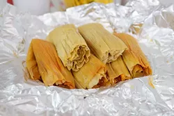 Tamales at Tamales El Patio, Monday, Sept. 12, 2016. - GARETT FISBECK