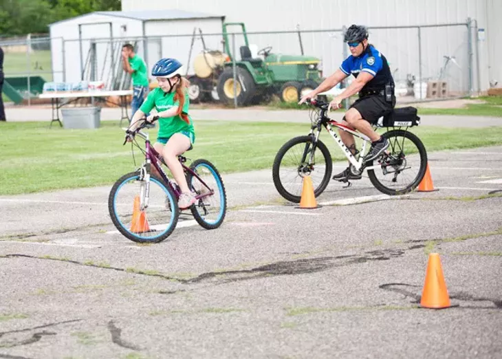 Children participate in a YMCA bicycle safety course. Y Without Walls, hosted by YMCA of Greater Oklahoma City, is June 5 in Automobile Alley. - PROVIDED