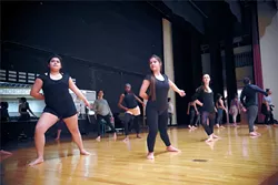 Students in Capitol Hill’s Dance Diversity Company practice a piece for a spring contest. | Photo Laura Eastes