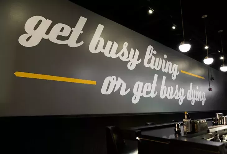 A quote from The Shawshank Redemption lines the bar’s back wall. (Photo provided )