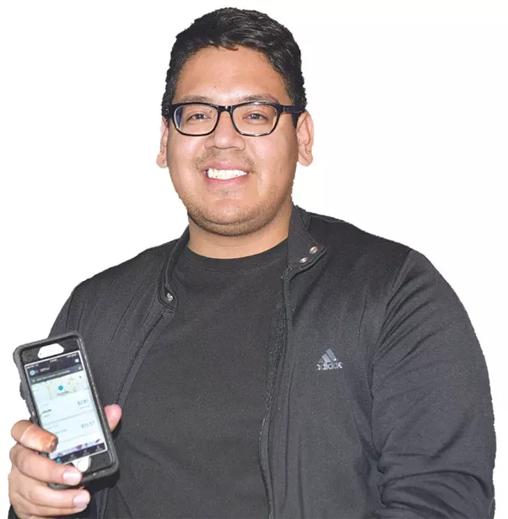 Driver Sergio Duenez said Uber passengers engage when he asks how their day is going. | Photo Laura Eastes