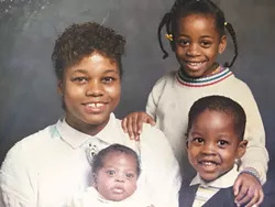 Jabee front right poses as a child in a picture with his family. Jabee: The Life & Times will incorporate several old photos of Jabee and his family to help create a live documentary event. | Photo provided
