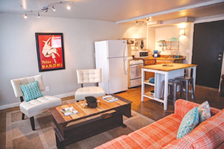 The owners of 16th Street Plaza District&#146;s Aurora Breakfast, Bar & Backyard have been renting out their two-story loft apartment as a per-night Airbnb rental since last summer. | Photo provided